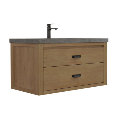 Meuble-lavabo simple 36 po avec lavabo en ciment