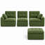 Canapé d'angle modulaire Cloud en forme de L de 103 pouces avec méridienne, assise extra profonde, revêtement en velours côtelé-1587661926