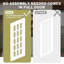 Porte de grange coulissante en verre transparent blanc apprêté 15-Lite avec trousse de quincaillerie d'installation / aucun assemblage requis-110910388