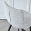 Ensemble de 2 tabourets de bar modernes en tissu texturé gris clair avec dossier et repose-pieds ergonomiques
