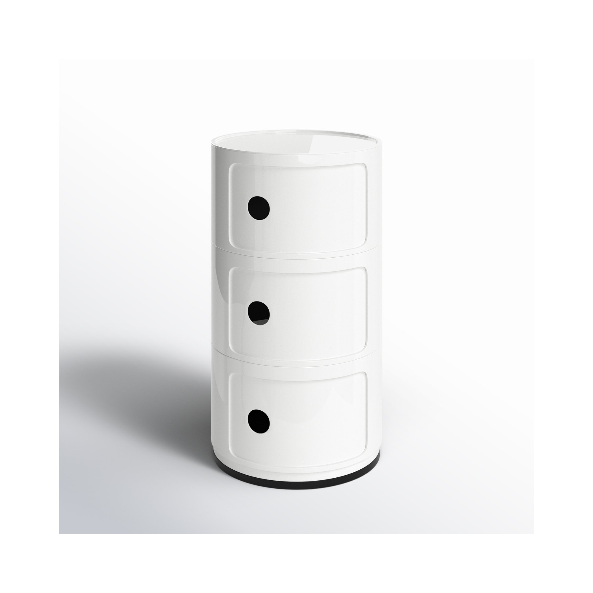 Componibili Round Modular Stacking Units, 3, White