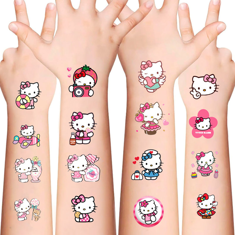 Hello Kitty Stickers, 20 Sheets Hello Kitty Tattoo Stickers Set
