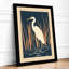 Heron in Reeds Japandi - Framed Print-1586063491-1586063503