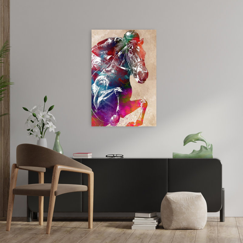 Art mural cheval vibrant, 36" H x 24" W