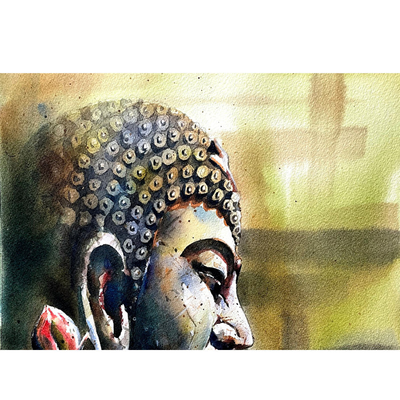 Bouddha, peinture à l'aquarelle | Par Jugal Sarkar | Décoration murale