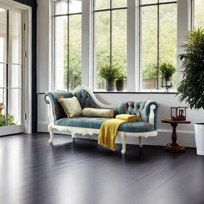 Elegant Solid Wood Quality Sofa Chaise Longue Upholstered Chaise Lounge