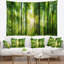 Forêt de paysage avec des rayons de sun panorama tapisserie-28483643