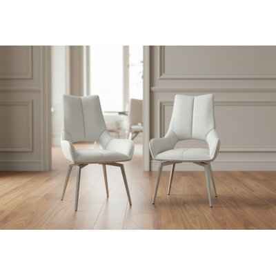 Chosposi Upholstered Swivel Dining Chair