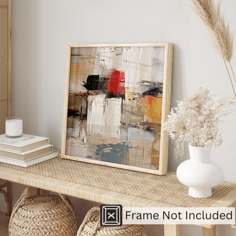 Abstract Chromatic Symphony Transitional Unframed Art Print, 10" H x 10" W