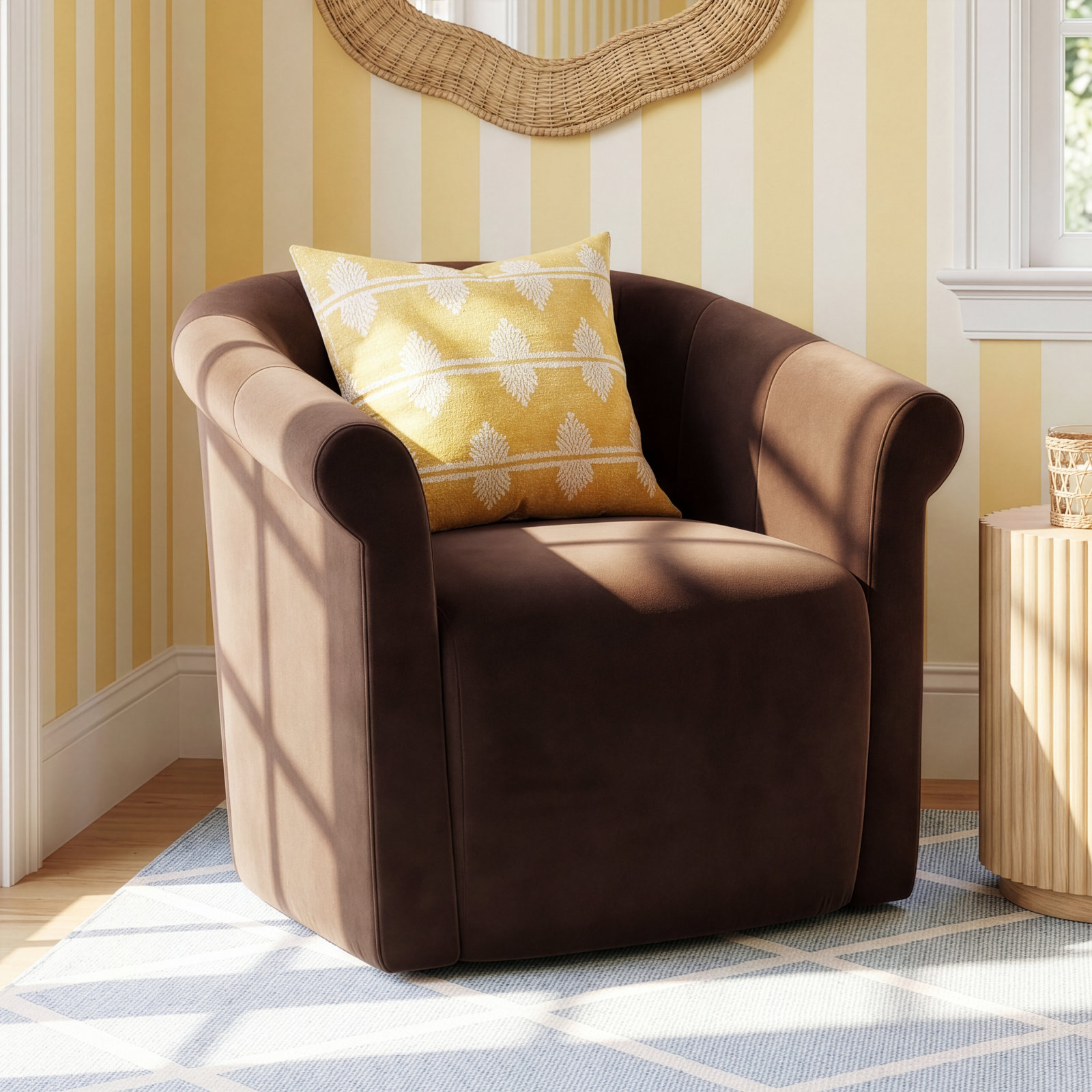 Swivel Barrel Chair