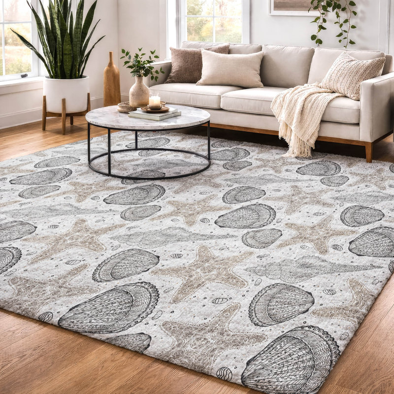 Tapis à poil long de qualité supérieure lavable à la machine Dream ADS183, Brouillard, 10 pi x 14 pi