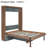 Full Size Murphy Bed with Foldable Desk - Walnut & Gray-8090086