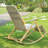 PE Rattan Adjustable Back Foldable Rocking Chair