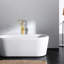 Gold Freestanding Bathtub Shower Faucet - Metal, Full Spray Functionality Modern Bathroom With Hand Brushed Metal