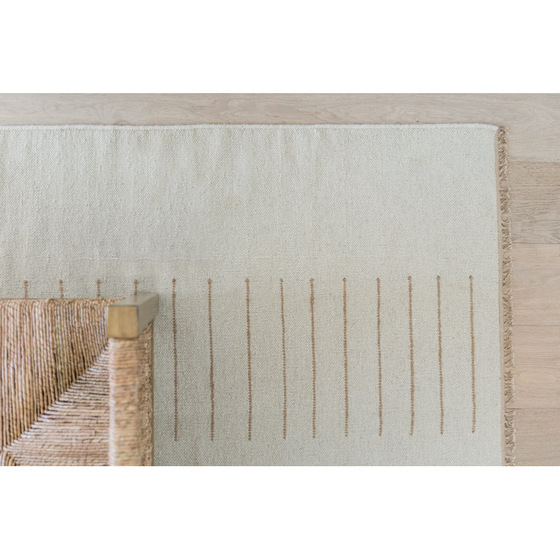 Geometric Area Rug in Ivory, Rectangle 6'3" x 9'