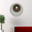 Art mural rond en grès à double couche, brun et gris-1584648698-1584648699