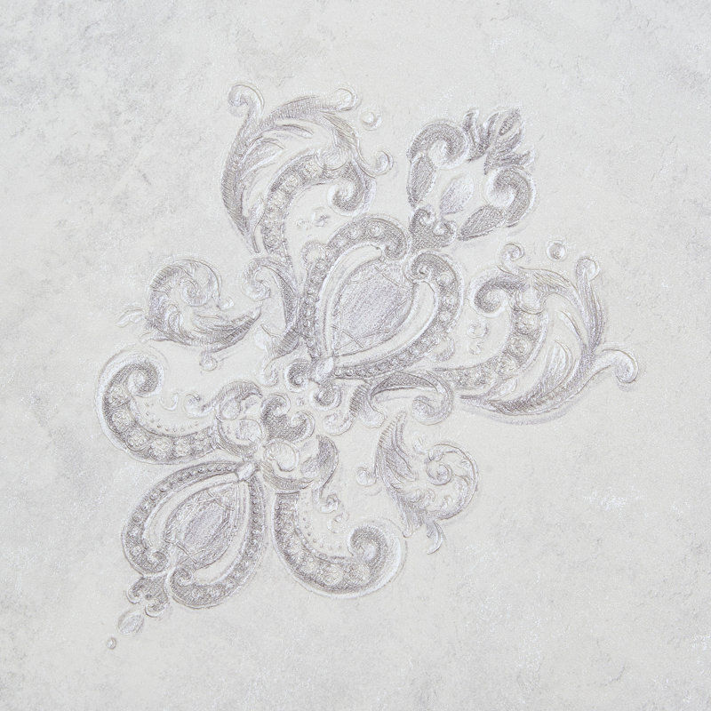 Non-Pasted Non-Woven 3D Embossed Wallpaper Roll, White