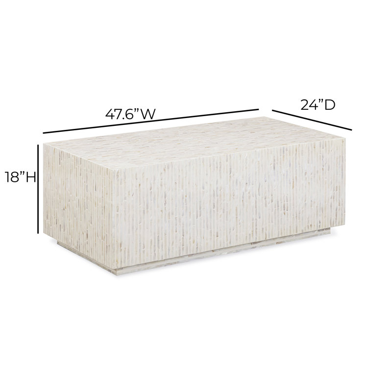 Table basse Earl Cream en nacre