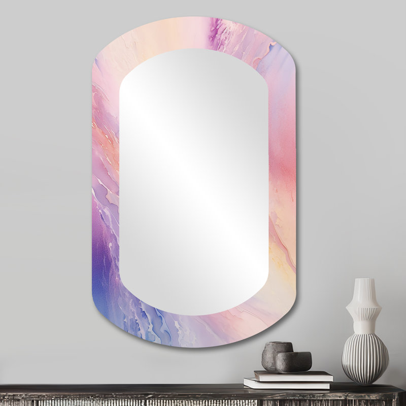 Miroir mural asymétrique arc-en-ciel Ephemeral Rainbow Fantasy, 31 po x 19 po