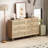 Cabinets, 51.18” 6-Drawer Natural Rattan Storage Cabinet | Scandinavian | Bedroom-447704022
