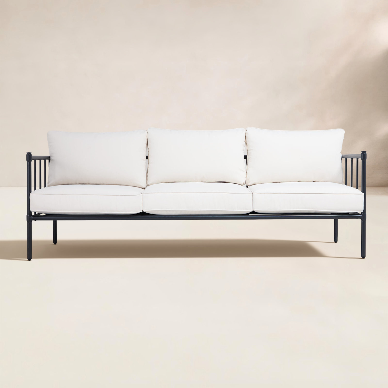 3-person Outdoor Metal Sofa
