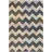 Airiona Hand Tufted Wool/Cotton Chevron Rug in Black/White-1911322977