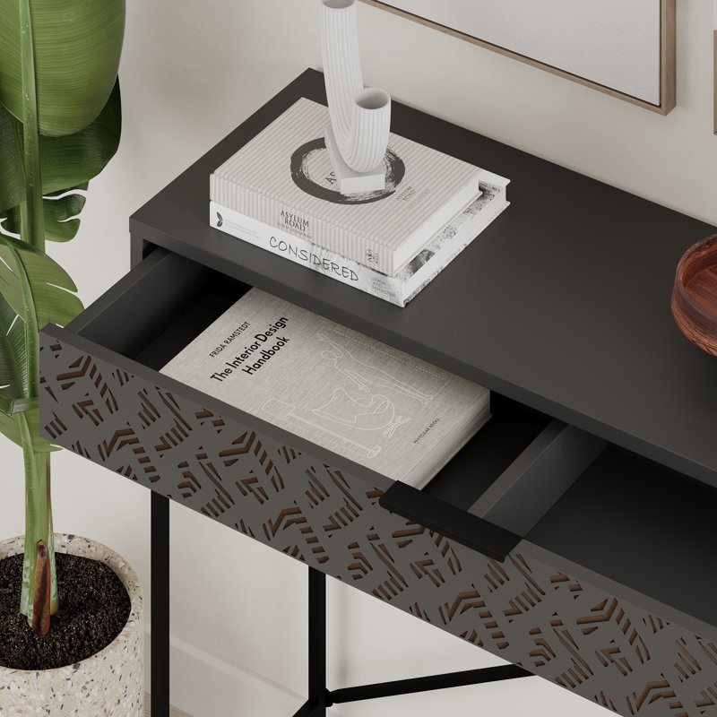 Adaleen 110cm Console Table, Black