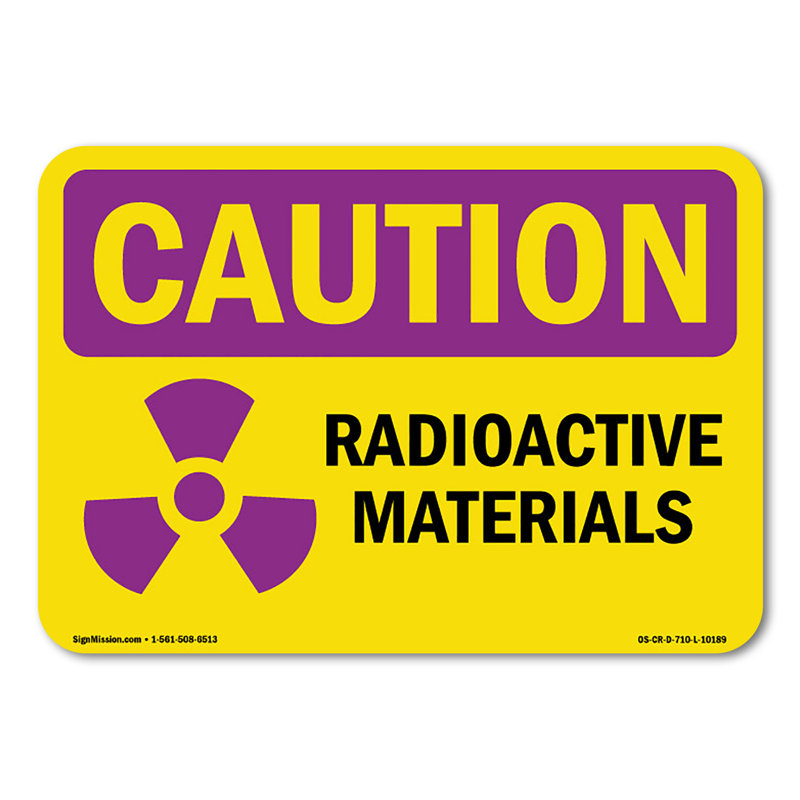 Adhésif décoratif matériaux radioactifs 18 po x 12 po, H 12 po x l 18 po x P 0,1 po
