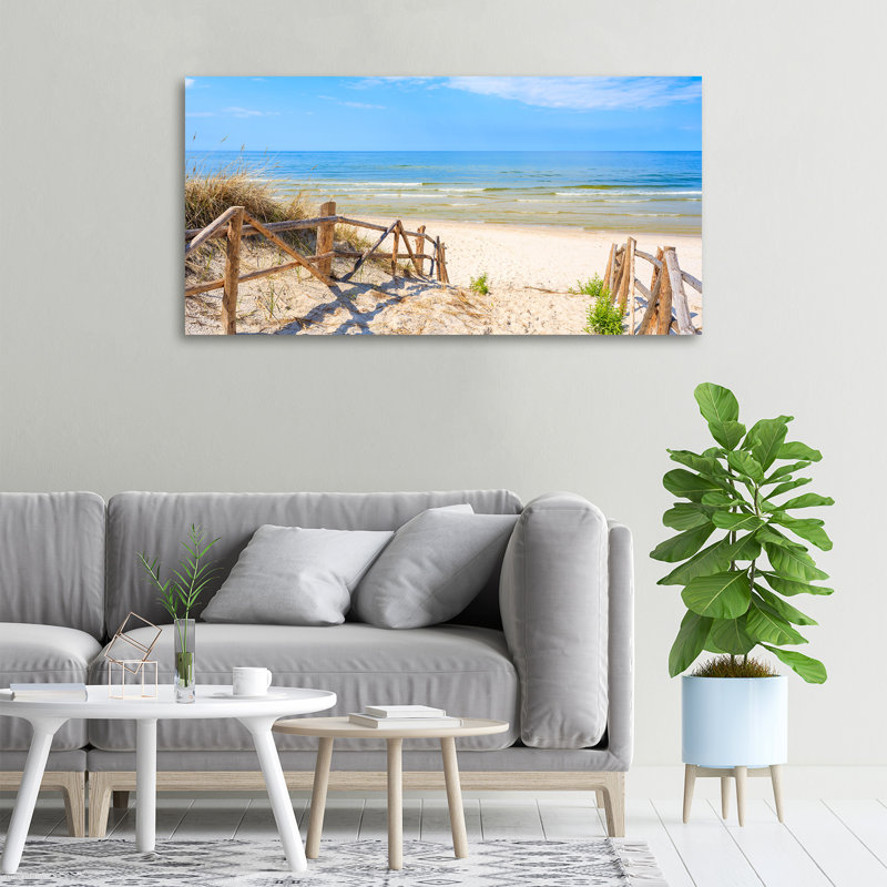 Entrance To The Beach - No Frame Print on Canvas