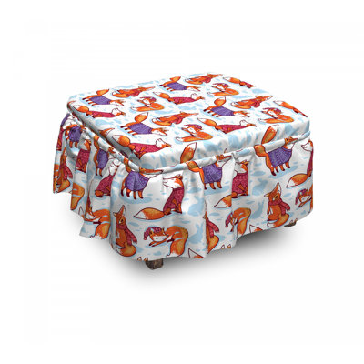 Box Cushion Ottoman Slipcover