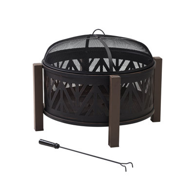 XL Stahl Feuerschale BROMO - Ø79cm, Schwarz