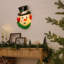 Décoration murale ou cimier de sapin bonhomme de neige pré-illuminé DEL de 48 cm (19 po) de Fraser Hill Farm, moulé par soufflage.