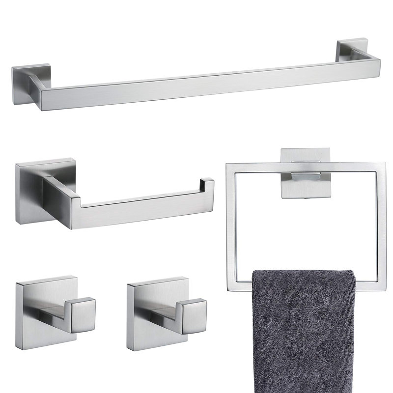 5 - Piece Bathroom Hardware Set, Brushed Nickel