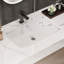Meuble-lavabo flottant 39,4 po avec lavabo en céramique, 2 tiroirs à fermeture en douceur et plateau en ardoise blanche-243221589