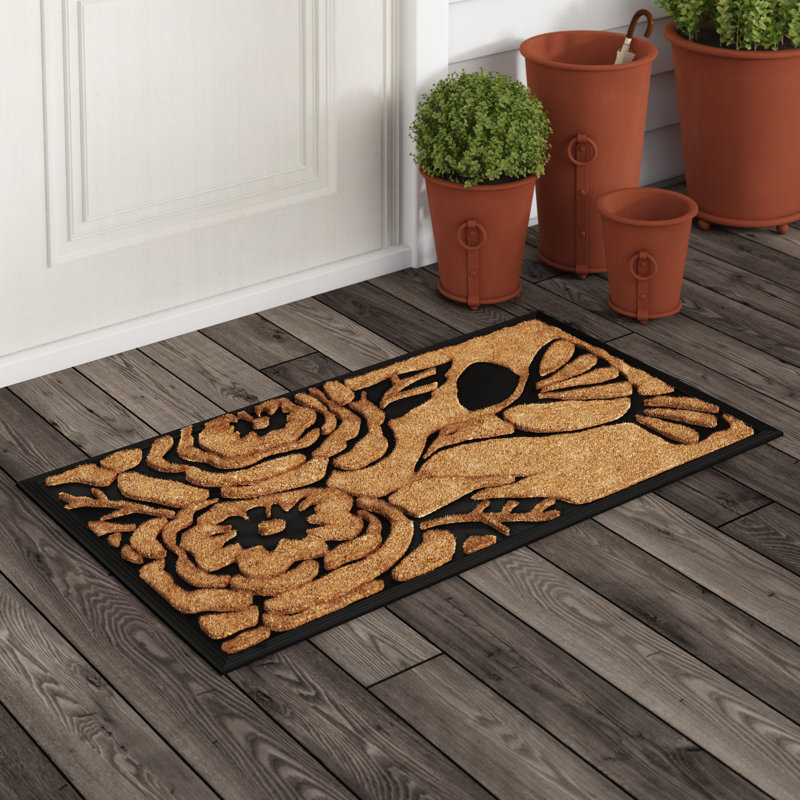 Hippocrates Non-Slip Floral Indoor / Outdoor Doormat
