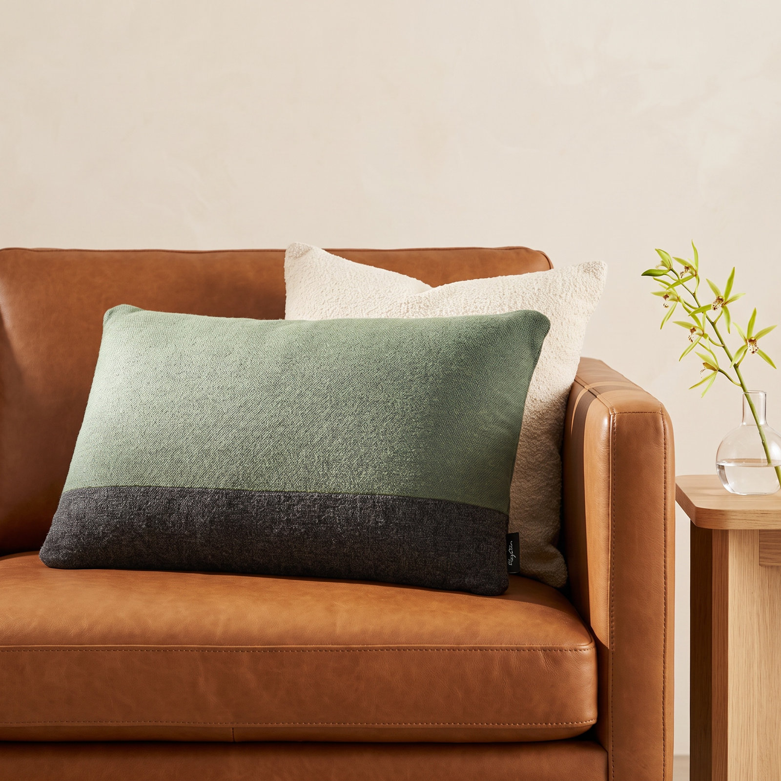 Horizon 24 " x 16 " Sunbrella® Pillow Cover & Insert, Forest