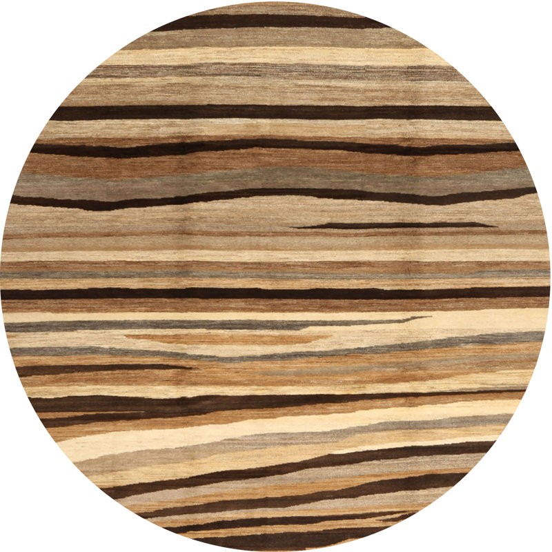 Tapis gris / beige Jaye, Rond 4 pi