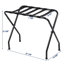 Porte-bagages portable en métal 680 × 400 × 560mm (noir) - Durable, léger, pliable (ou fixe, si non pliable) pour la maison / l'hôtel, facile à déplacer