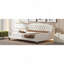 Lit de jour capitonné moderne de luxe, double, beige