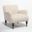 Fauteuil en coton de 32 po de largeur Allura-1454560577