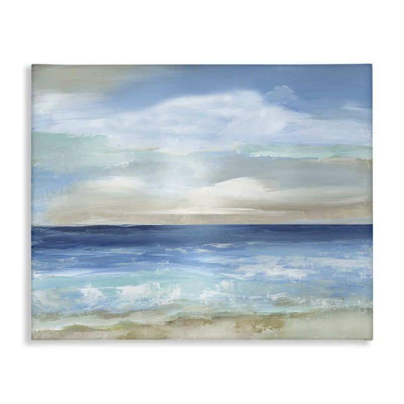 «Crashing Ocean Ripples», art mural sur toile par Nan, H 16 po x l 20 po x P 1,5 po