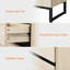 Ensemble de chambre à coucher 3 pièces, cadre de grand lit avec tête de lit Wave, commode 6 tiroirs et ensemble de 2 tables de chevet-2068284919