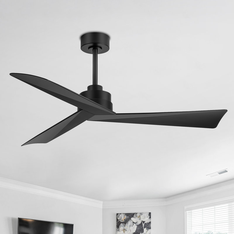 Ventilateur de plafond 52 po avec télécommande, Noir