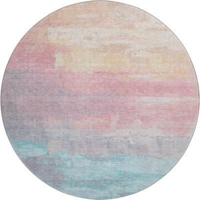 Premium Machine Washable Sykora AMF1473 Abstract Rug