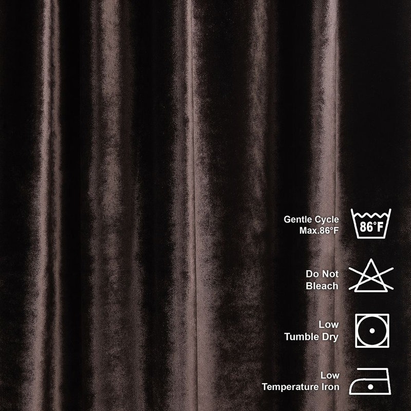 Pinch Plate Room Darkening Extra Long & Extra Wide Decorative Curtain - Single Panel 1, Mocha, 130cm Width x 200cm Drop