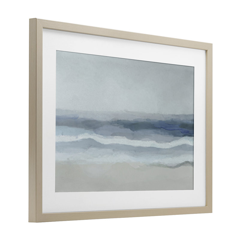 Reproduction sous verre en sourdine, par Norm Stelfox, H 17 po x l 23 po, Cadre de récolte en pin
