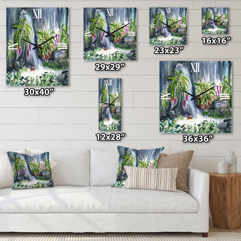 Horloge murale Tropical Plants, Moyen