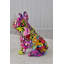 Statue de résine de graffiti mauve peinte par bouledogue français Fawzieh, taille: 8 po x 5 po x H 10 po