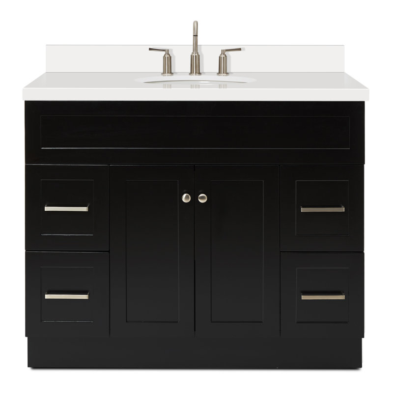 Ensemble de meuble-lavabo simple 43 po Abell, Noir