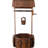 Outdoor Rustic Wooden Well Planter With Hanging Bucket And Shade Strength, 53 High X 25 Wide Long Wood Wishing For Ornament Charm, 25X25x53